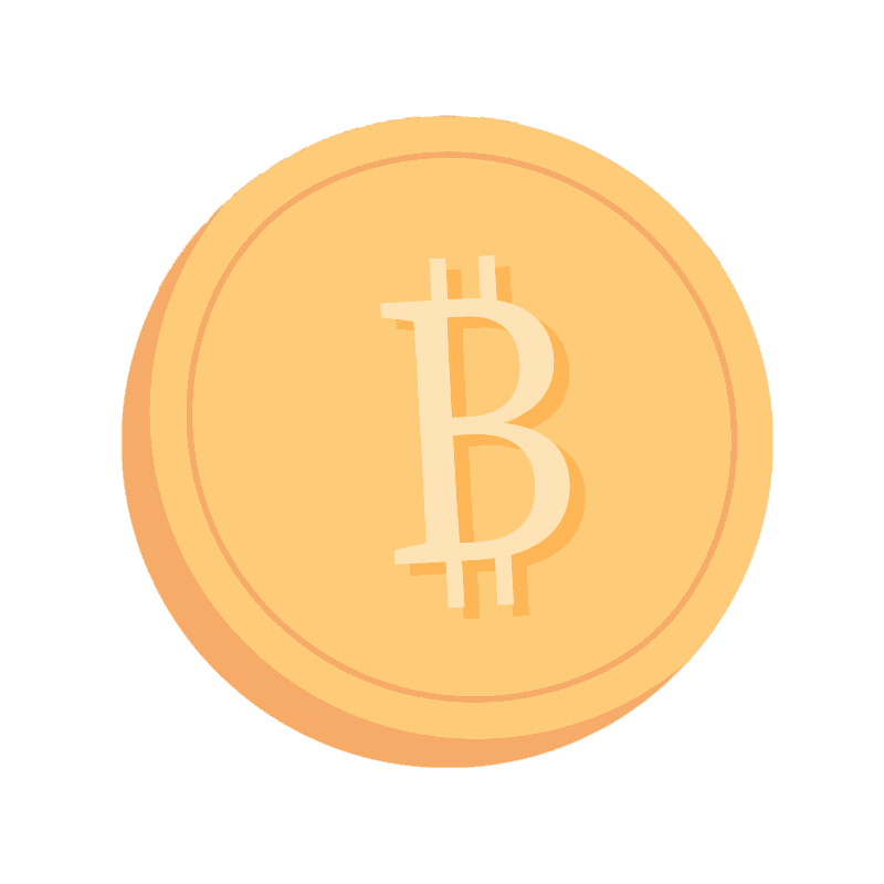 Golden bitcoin coin cryptocurrency icon
