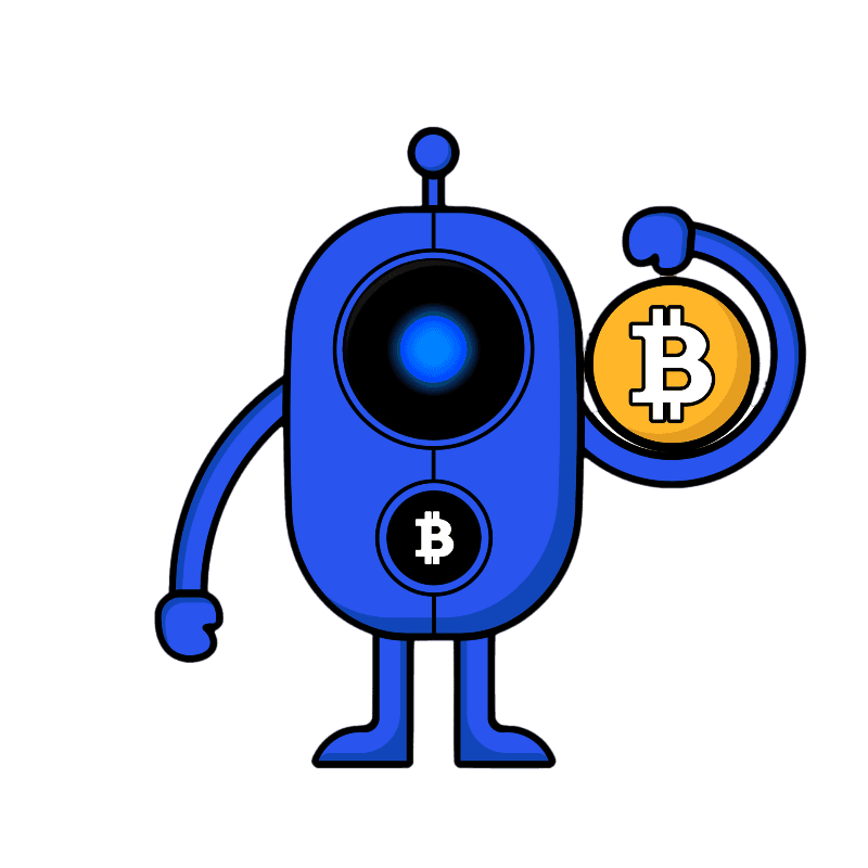 Robot bitcoin design